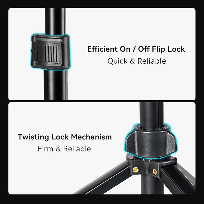SMALLRIG RA-S200 Light Stand for Photography, 78.7" / 6.6ft / 200cm, Black, Aluminum Alloy, Supports up to 4kg, Compatible with Reflectors, Softboxes, Studio Lights, Umbrellas, Ring Light miniatura 5