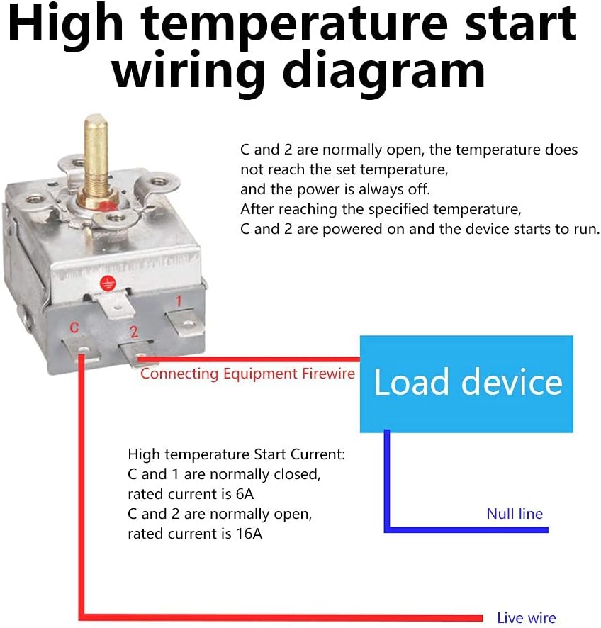 High Temperature Start Thermostat Controller (0-90°C) G1/2 Male Thread Water Temperature Controller for Hot Water Pipeline Heating Systems with Fahrenheit Celsius Display