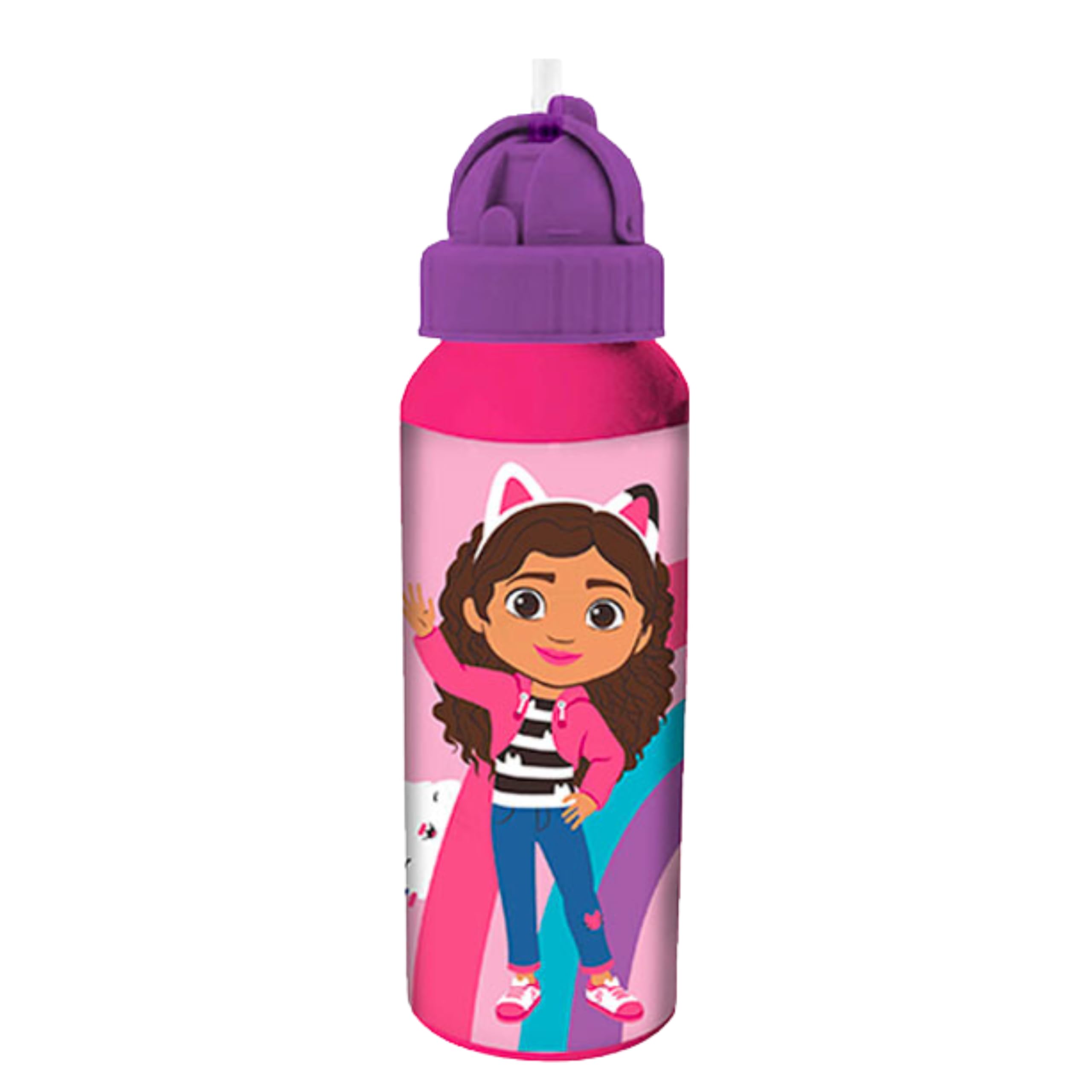 Borraccia Bambini Gabby's Dollhouse 500ml - Senza BPA, Con Cannuccia | Design Divertente Per Scuola E Sport - Foto 6