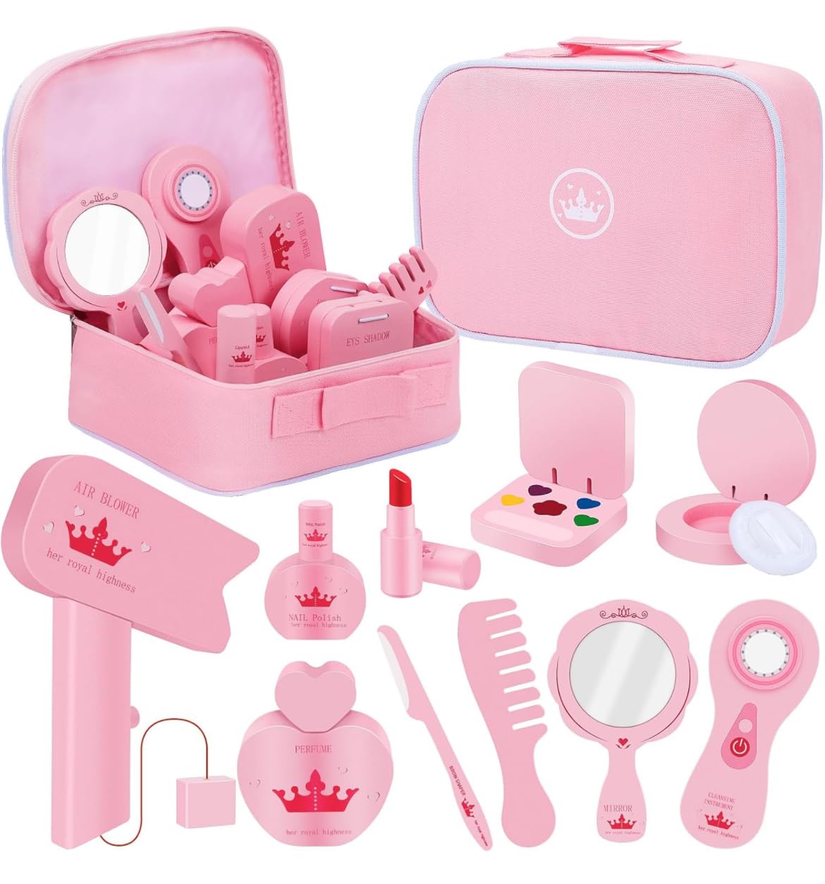 TOYARTSY Portable Pink Cosmetics & Makeup Toys for Girls – Perfect Pretend Play Set, Travel-Friendly, Fun for Dress-Up & Imaginative Play, Great Gift for Birthday, Role play toys, wooden cosmetic toys (B0DF78F7SP) Amazon Price History, Amazon Price Tracker