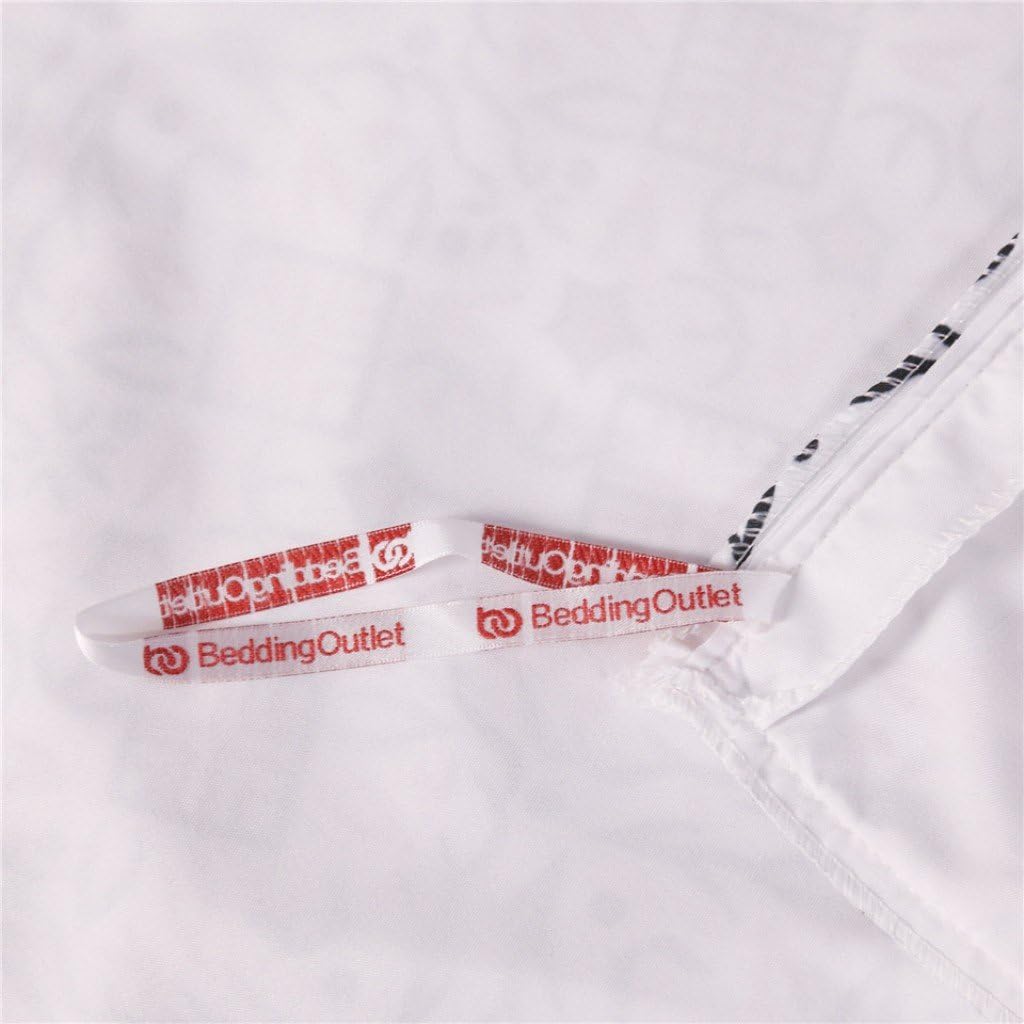 Microfiber Reversible Printing Mickey Mouse Couples Duvet Cover 3PCS Bedding Set with Zipper Closure - Ultra Soft Lightweight and Easy Care, King