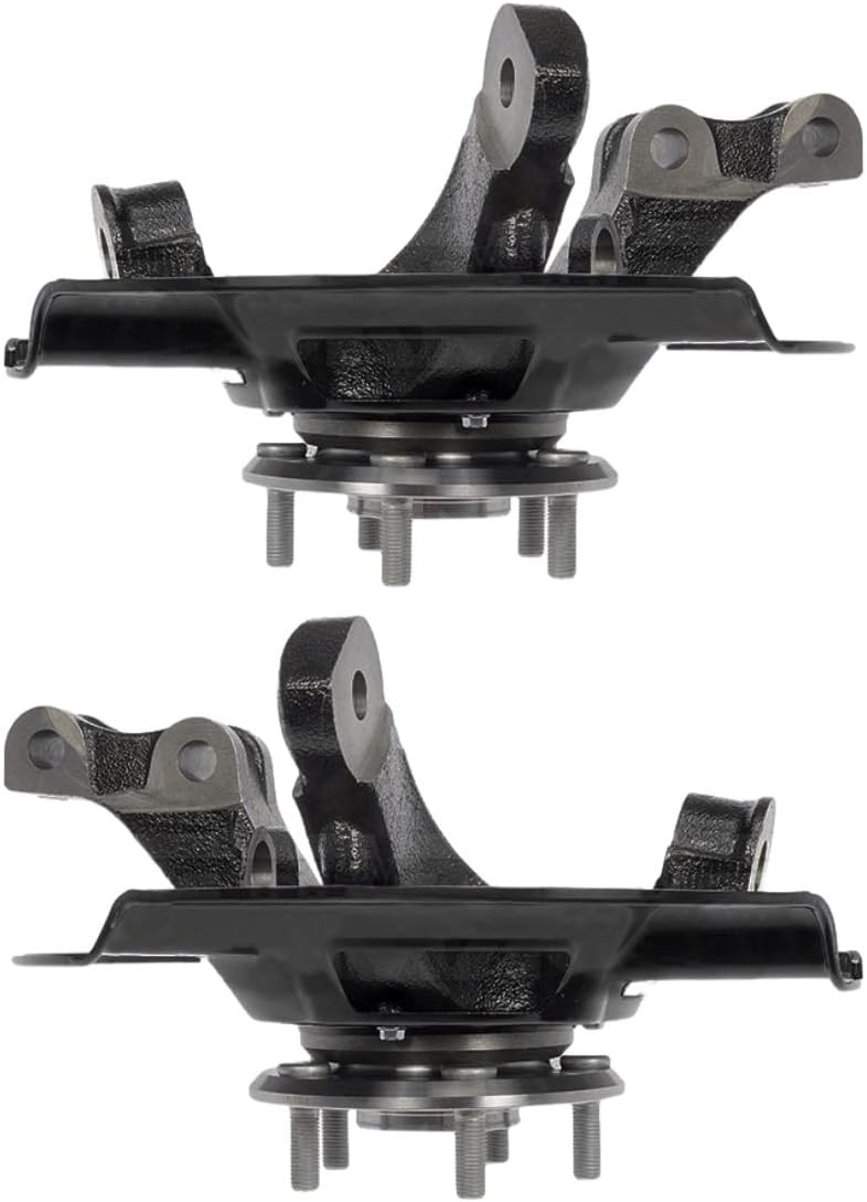 AutoShack Front Steering Knuckles & Wheel Bearing Hub Assembly Replacement for 2005-2008 Honda Pilot 2-PC