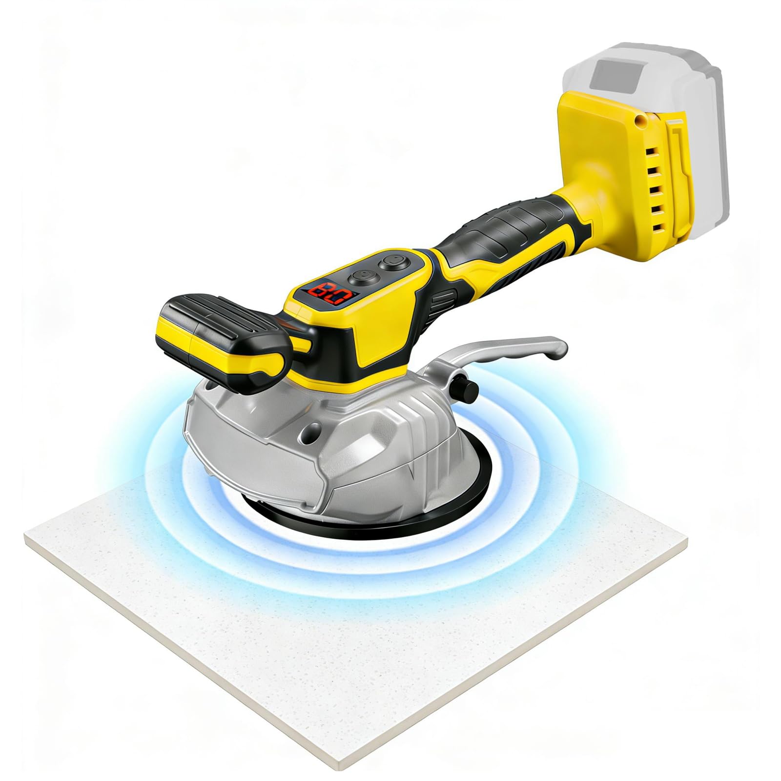 Ventouse outil de vibration de carrelage sans fil avec affichage numérique