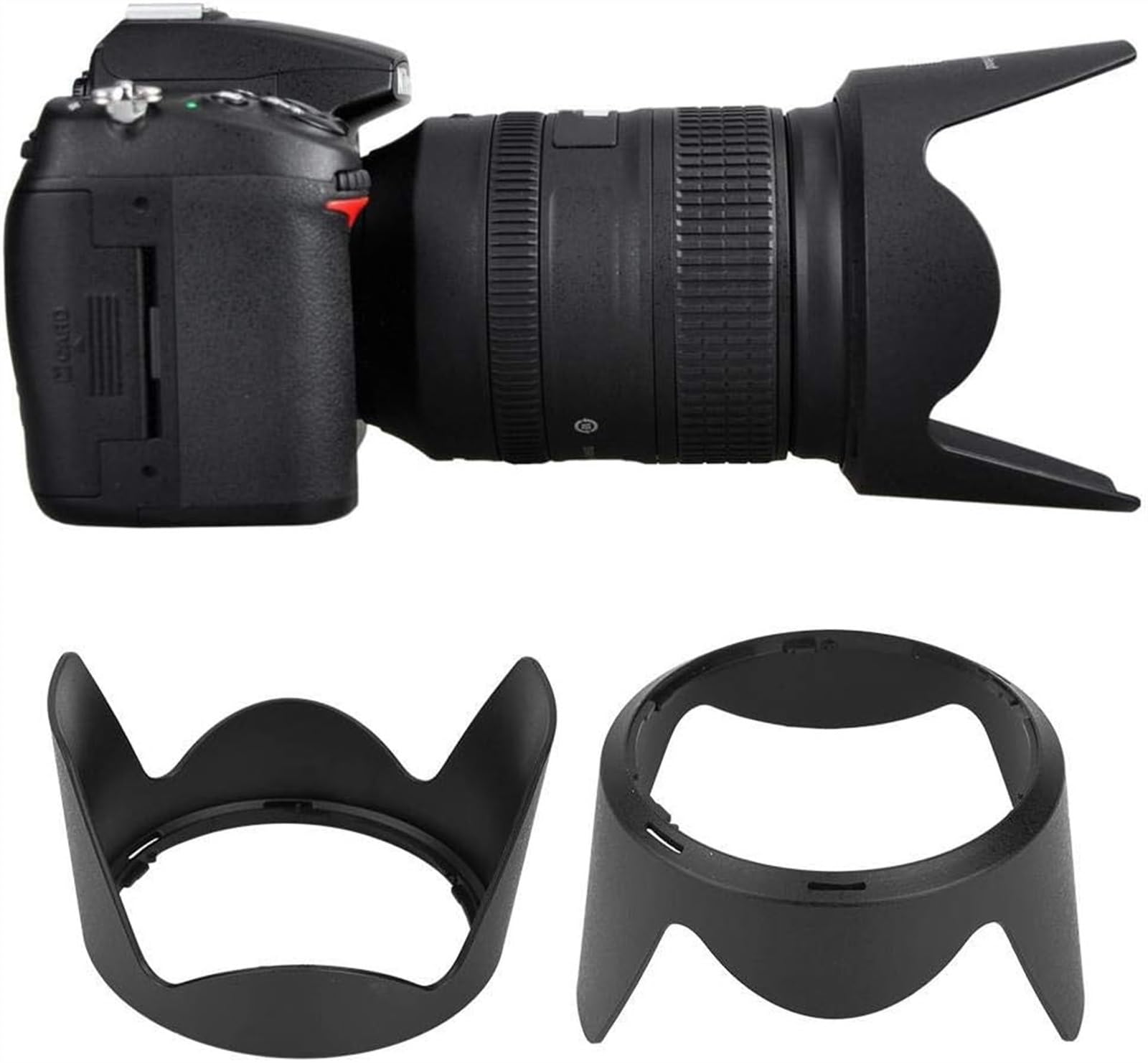 Pare-Soleil (HB-57) Pour Objectif Nikon AF-S 55-300mm F4.5-5.6G ED VR – Protection Anti-Lumière Parasite & Éclaboussures