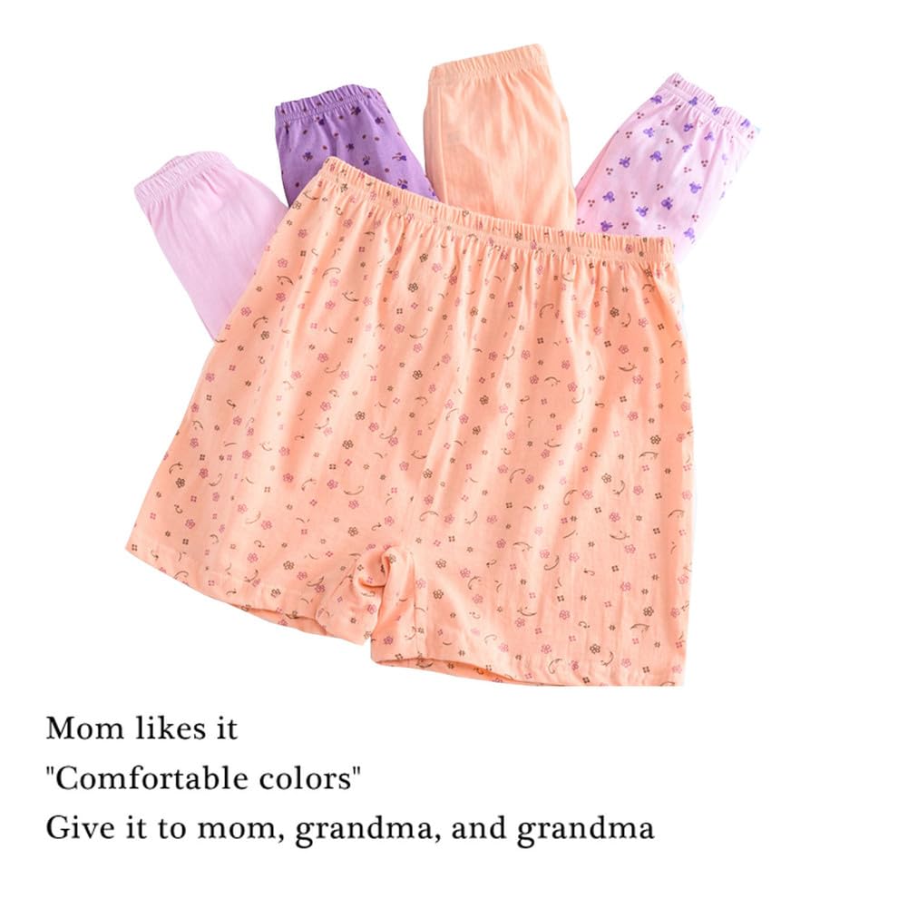 Damen-Unterwäsche, Boxershorts, Baumwolle, locker, weich, für ältere Menschen, 5 Stück