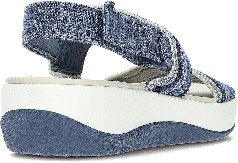 Image of Clarks Women's Arla Stroll Sandal, Blue Combi, 41 EU