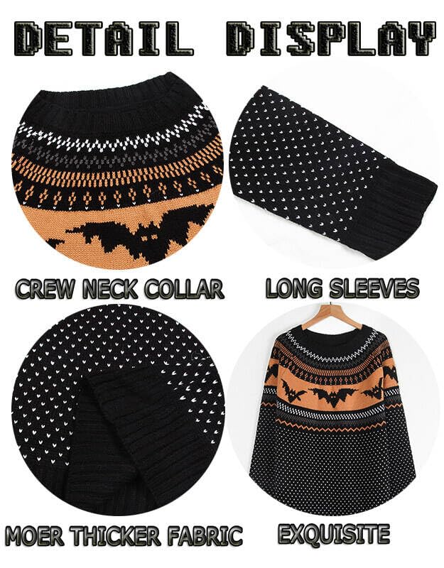Women's Vintage Fair Isle Pullover Sweater Casual Fit Dressy Crewneck Long Sleeve Lightweight Knit Tops