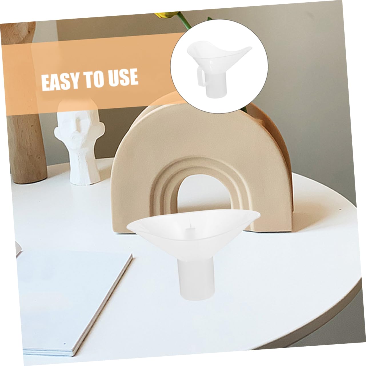 Set 4 Pezzi Bicchieri per Lavaggio degli Occhi in Plastica Bianca per Pulizia Oculare in Laboratorio