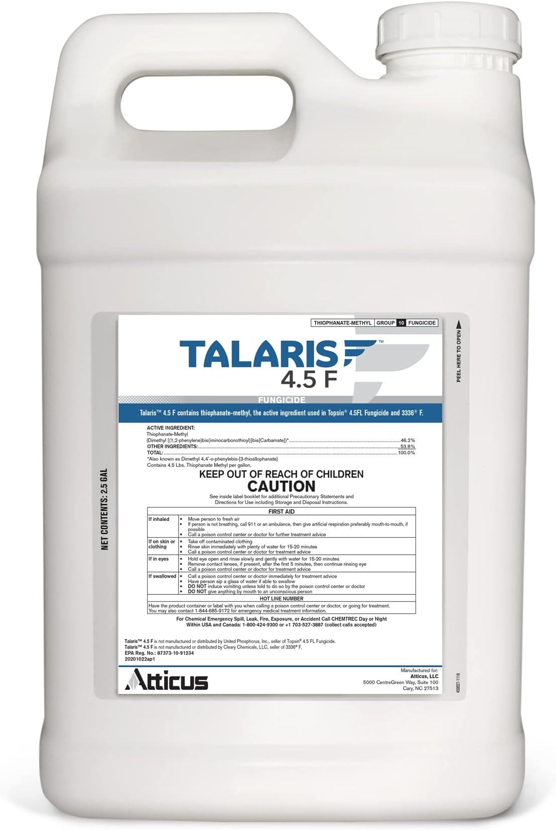 Talaris 4.5 F Fungicide (2.5 GAL) by Atticus - Compare to 3336F - Thiophanate-Methyl 46.2%