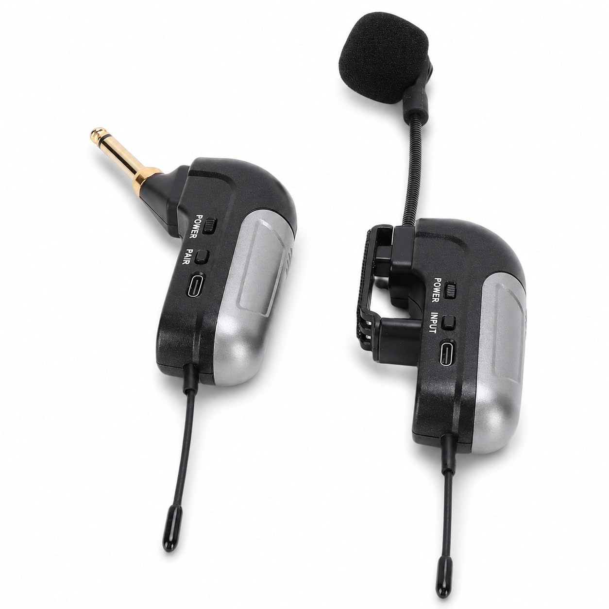 Elprico Microfono Wireless per Fisarmonica con Ricevitore, Microfono per Ripresa di Strumenti Audio HD, Microfonico Progettato per Fisarmonica, Portata di 30 M e Durata della Batteria