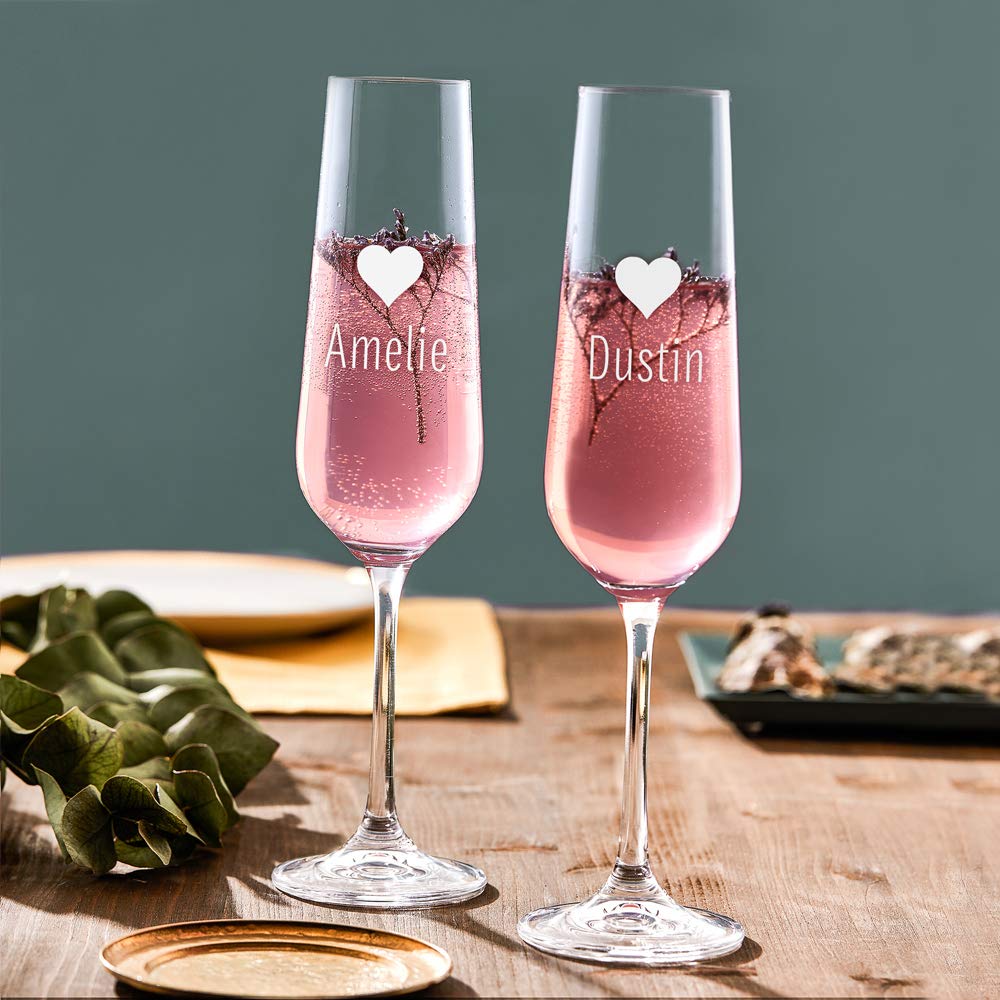 AMAVEL Sektgläser Mit Gravur – 2er Set Mit Roten Produktbild-Vorschau 7