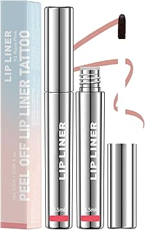 Lip Stain Peel Off Waterproof Long-Lasting Lip Liner Stain Highly Pigmented Matte Finish Lip Tint Peel Off Design Lip Marker Makeup Gloss for Natural Beauty Brown Lip Look(Rose Pink)