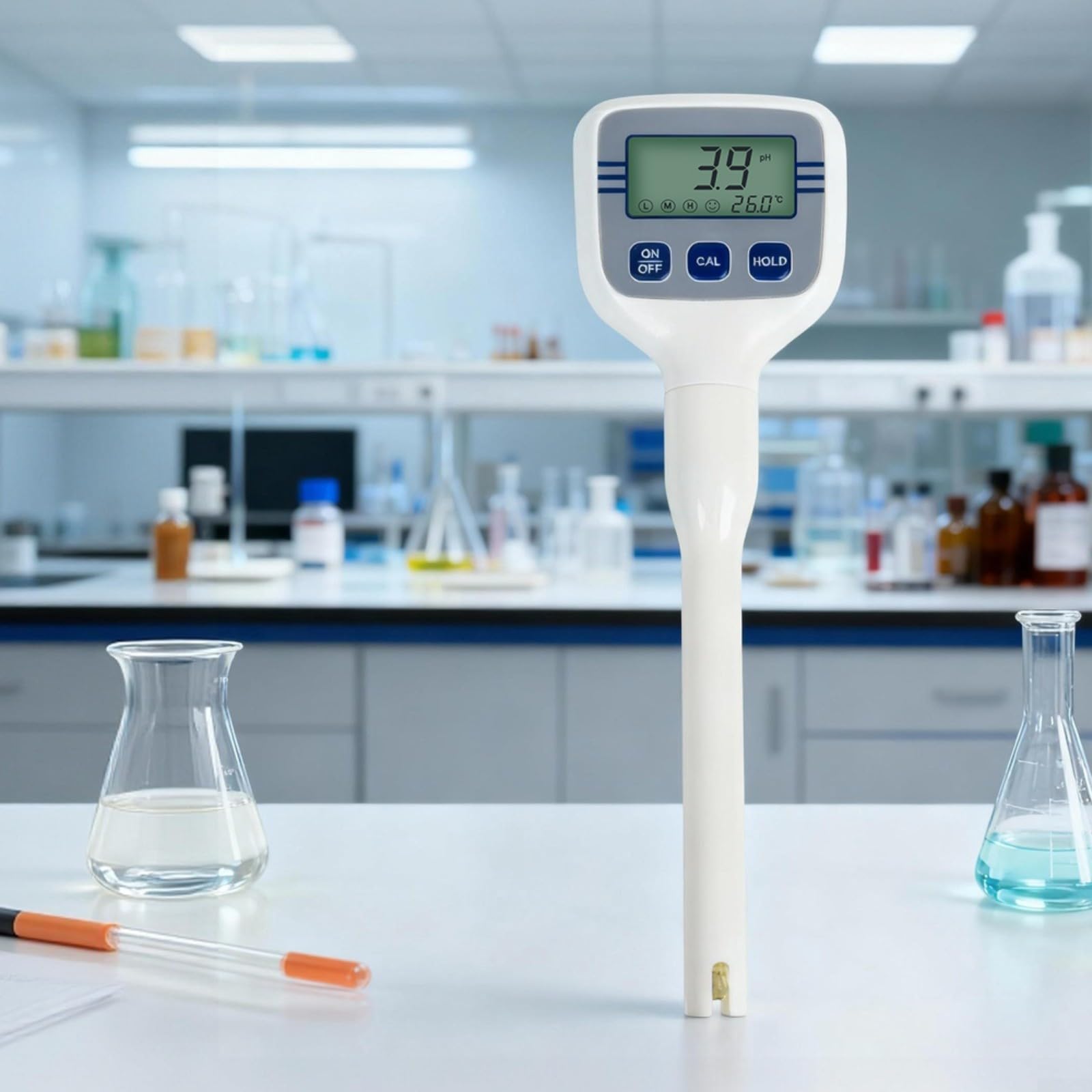 Przenośny analizator jakości wody 3 w 1, miernik temperatury pH ORP z dużym ekranem LCD, automatyczna kalibracja, pyłoszczelne laboratorium IP54, testowanie żywności, na basen