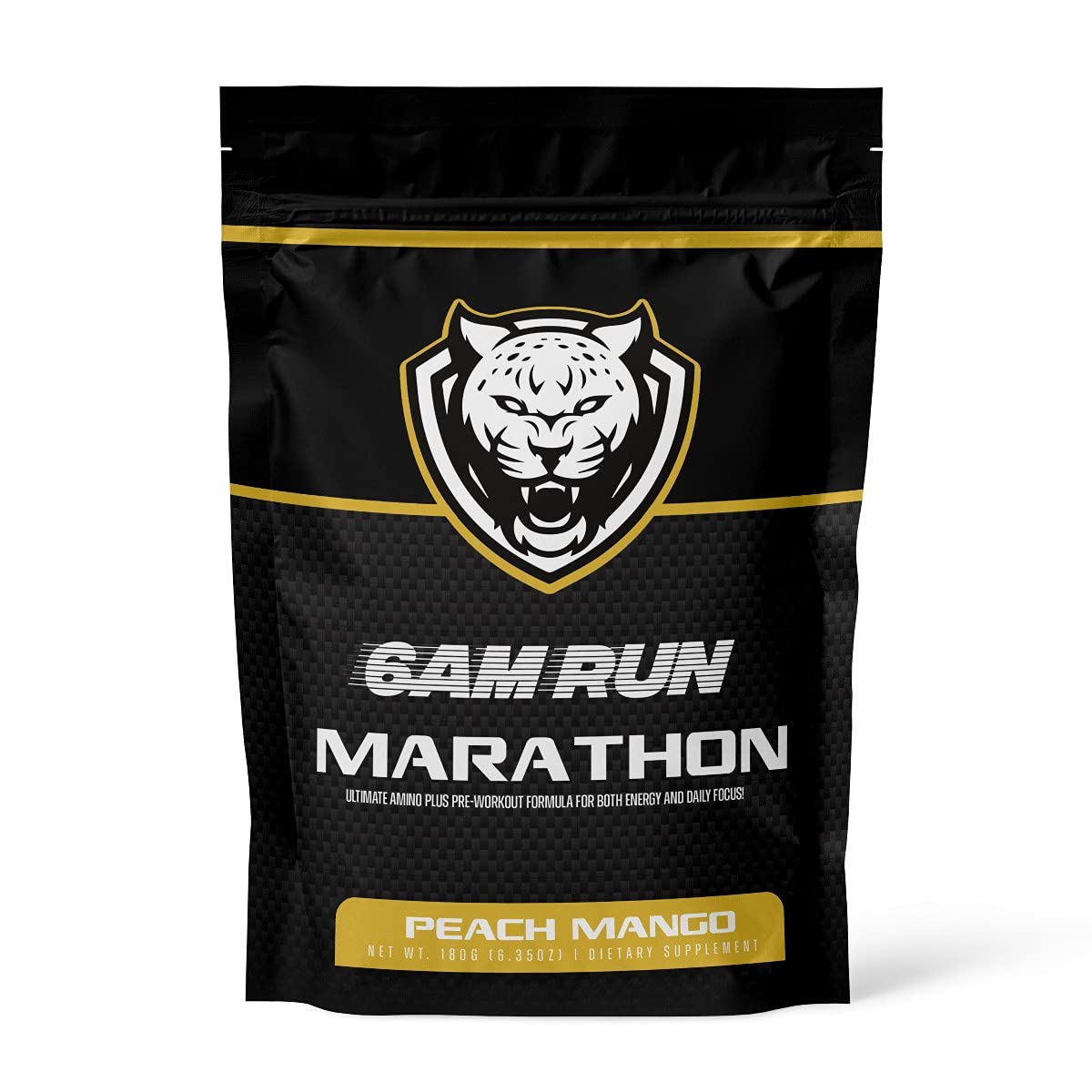 6AM RUN Marathon - Pre Workout Powder for Distance Running & Essential Amino Energy - No Jitters, High Energy for Cardio & Stamina Formula - All Natural, Keto, Vegan (Peach Mango, 6.35 oz)