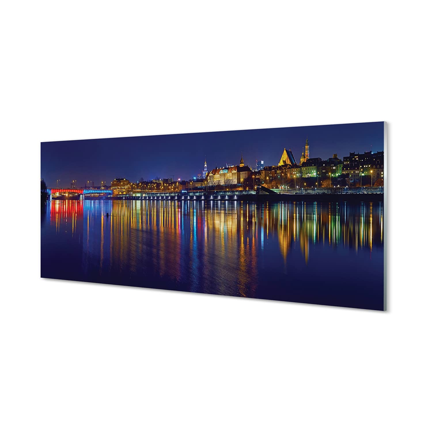 Tulup Tableau murale Impression sous verre 125x50 Autoroute Pont Vallée