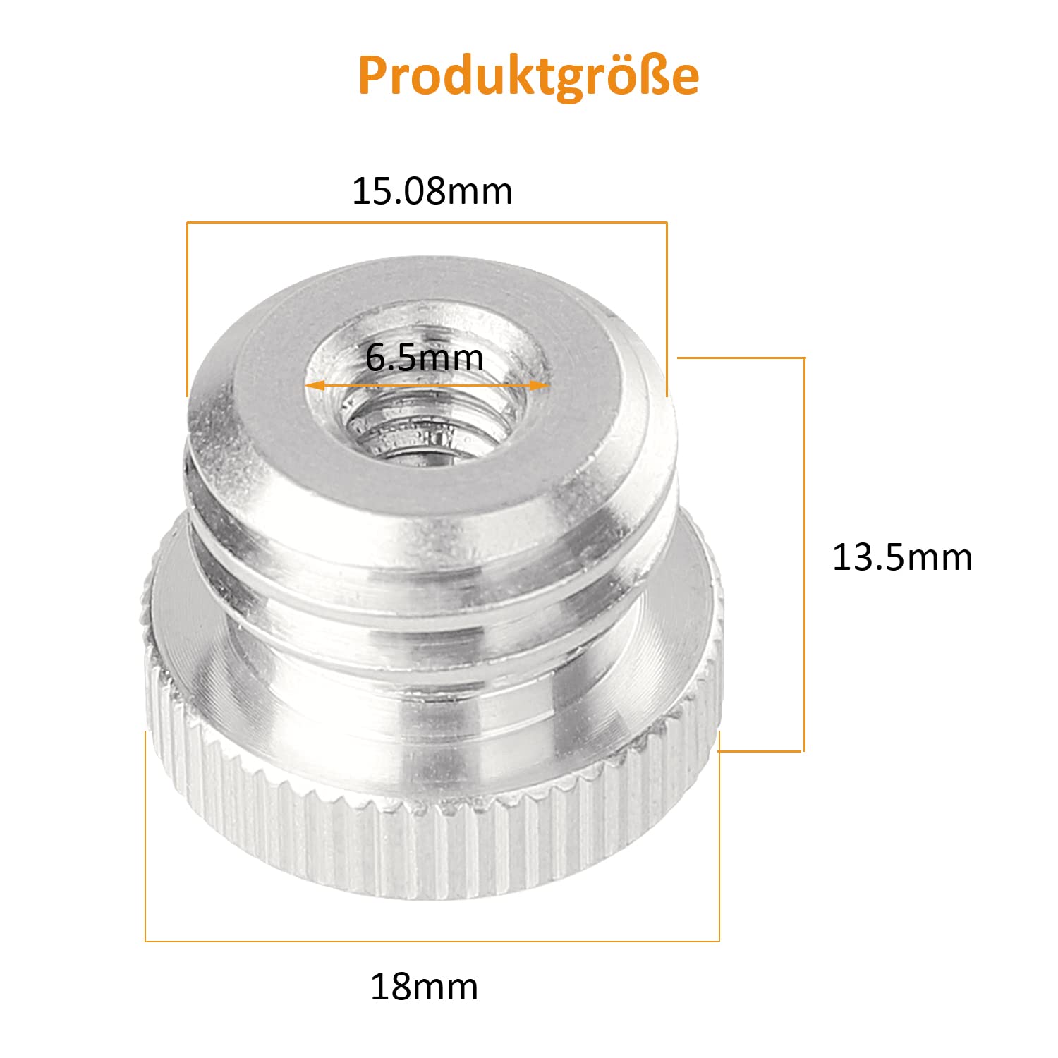 2 Stuks Schroefdraadreductie 1/4” Naar 5/8”-11 – Aluminium Adapter Voor Statief, Laserstang En Microfoonstandaard