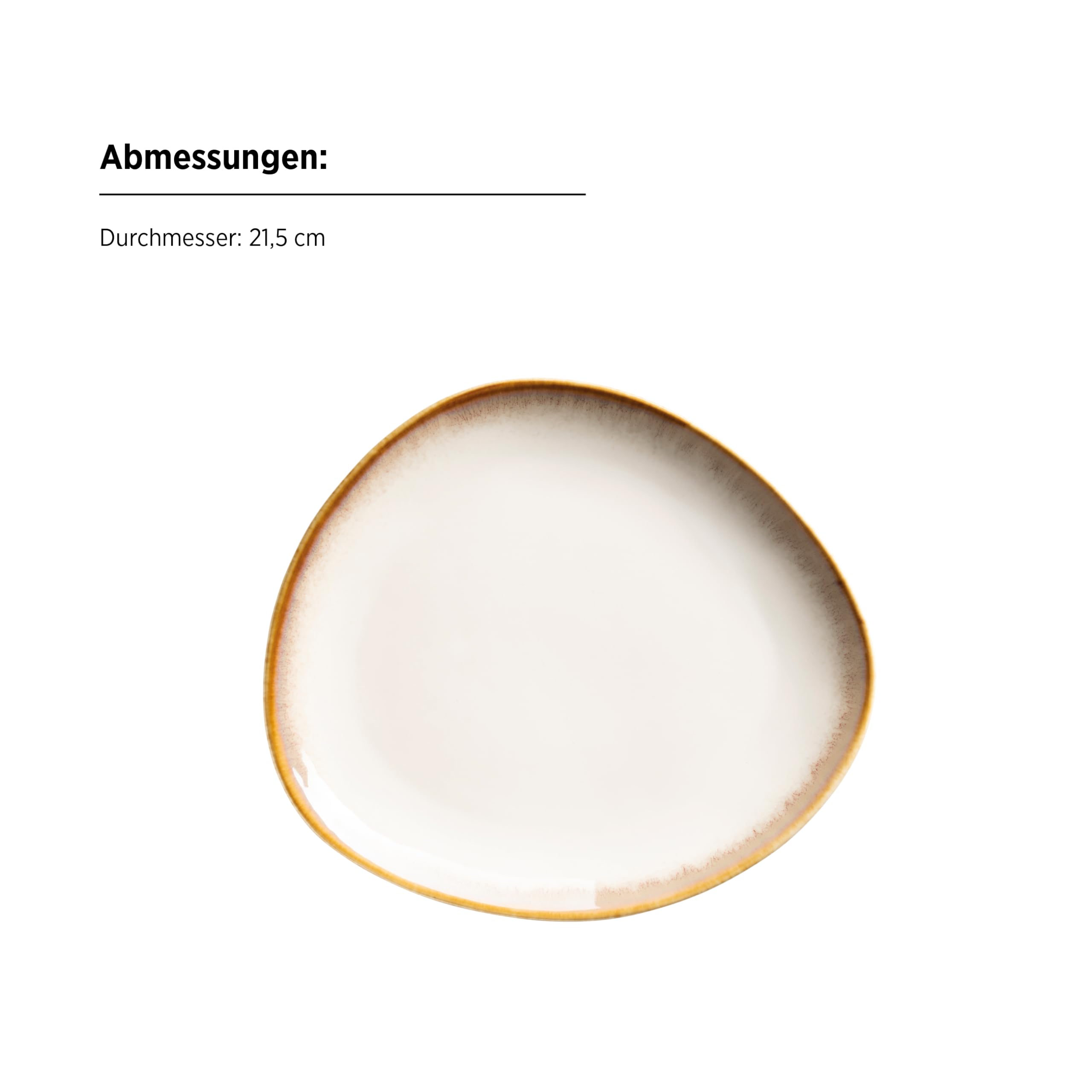MÄSER 931991, La Sinfonia, Modernes Geschirr Set für 4 Personen mit einzigartiger Formgebung und Farbverlauf von Beige zu Cremeweiß, 16-teiliges Kombiservice im Vintage Look, Steinzeug