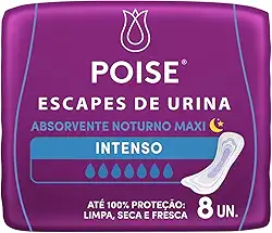 Poise® Absorvente para Escapes de Urina Noturno Maxi 8un