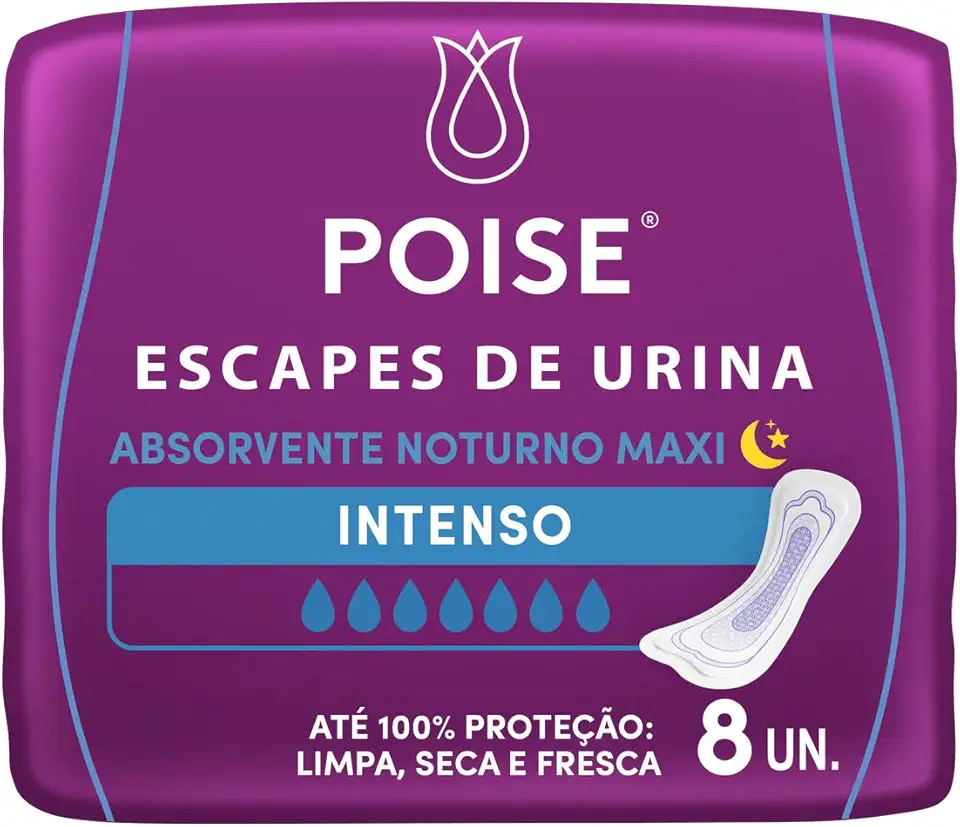 Poise® Absorvente para Escapes de Urina Noturno Maxi 8un