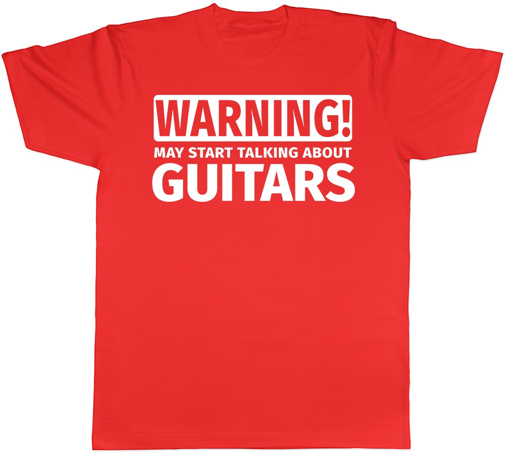 Shopagift Warning May Start Talking About Guitars Unisex T-Shirt Red