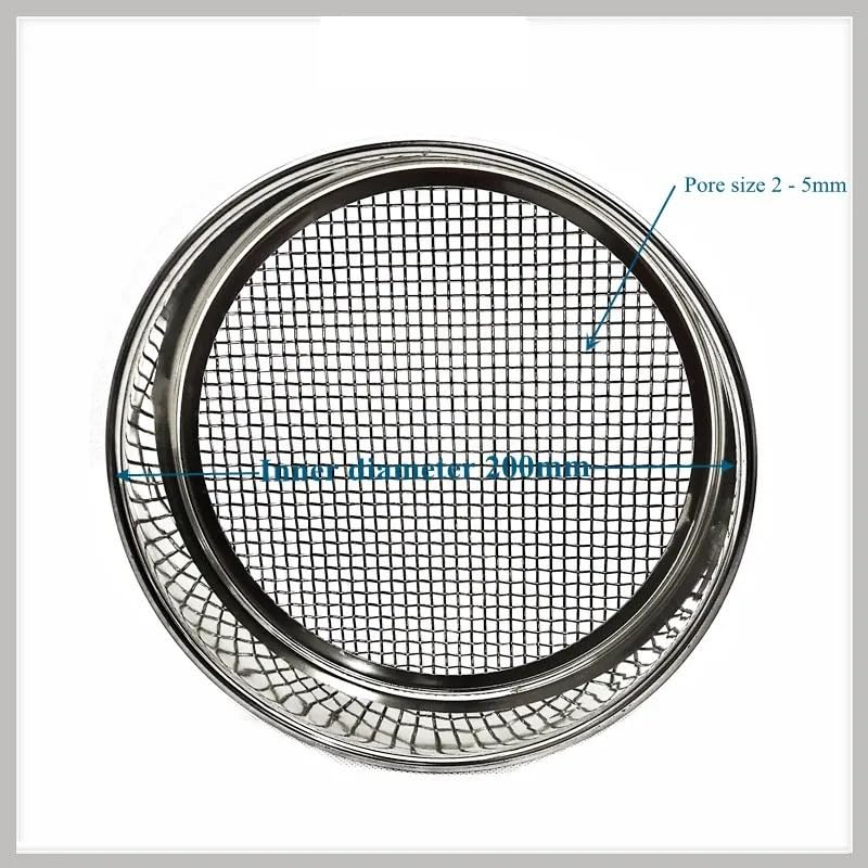 sprzęt laboratoryjny Laboratorium do pobierania próbek z tkanej siatki drucianej Standardowa średnica sita. 20cm(5 mesh 4 mm)
