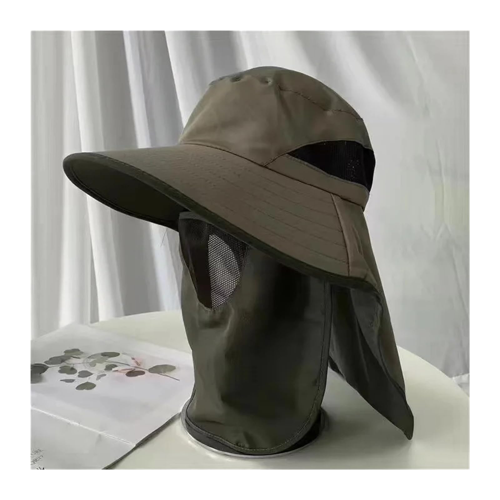 1 sombrero for el sol for exteriores for hombre con chal desmontable | Sombrero de pescador de verano con protección UV de 360°, sombrero de malla transpirable for safari