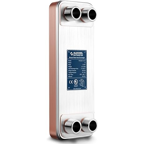 4"x12" 10 Plates Heat Transfer Plates with 1" MPT Port