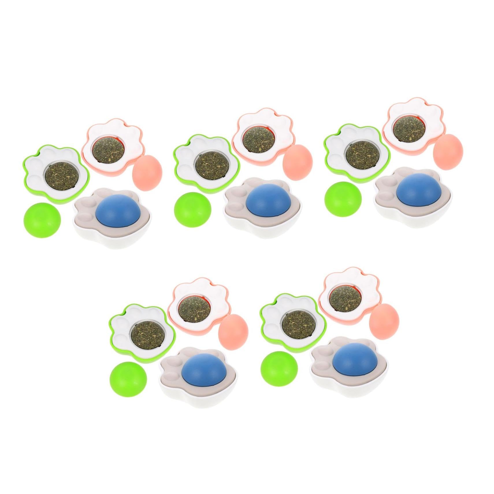 Yardwe 15stücke Teiliges Katzenminze Spielzeugball Für Katzen Interaktives Für Gesunde Zähne Und Frischen Atem Für Drinnen Inklusive Blauen Pinken