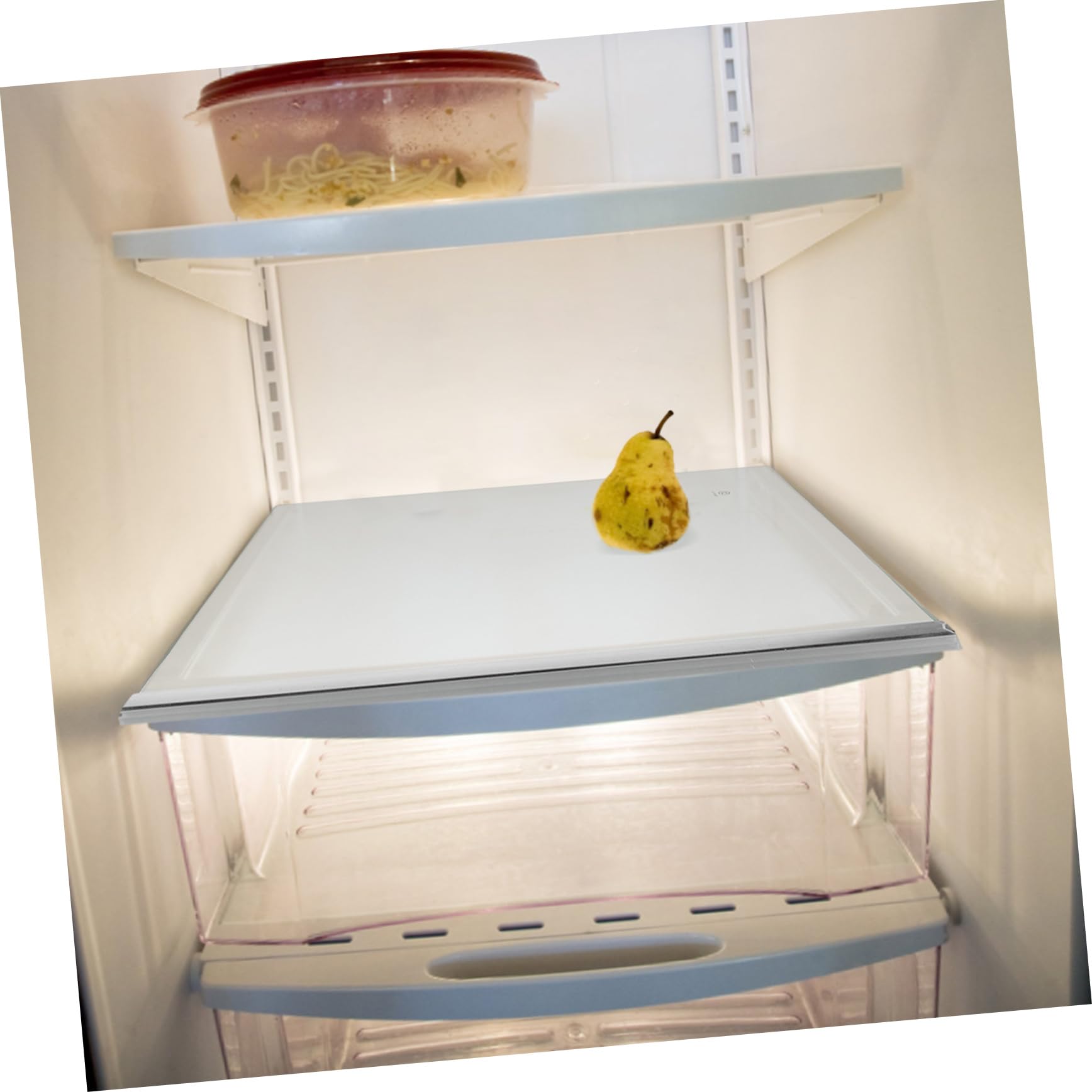 Alipis Estante de Vidrio Templado y Soporte Estable para Refrigerador y Congelador Fácil de Limpiar Accesorio Práctico y Duradero Adecuado para Cocina y Hogar