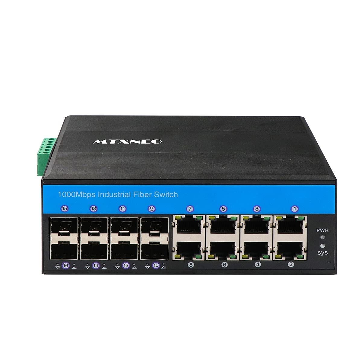 8 Port POE Switch Managed L2+ Gigabit Ethernet Switch 10/100/1000M 8 Port SFP mit Vlan QoS STP/RSTP
