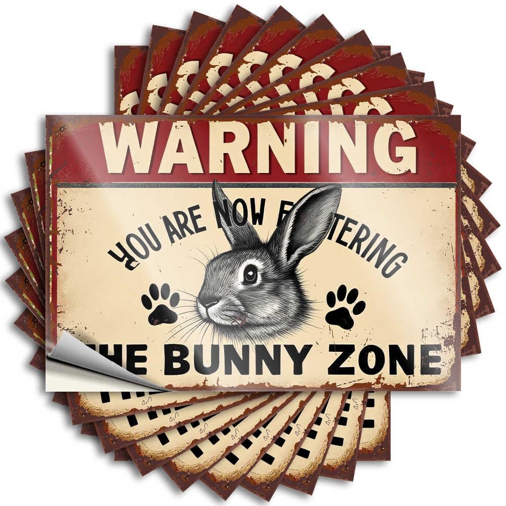 Sticker Book, Motorcross Bumper Warning: Enter At Your Own Bunny Risk | New(12X18CM)
