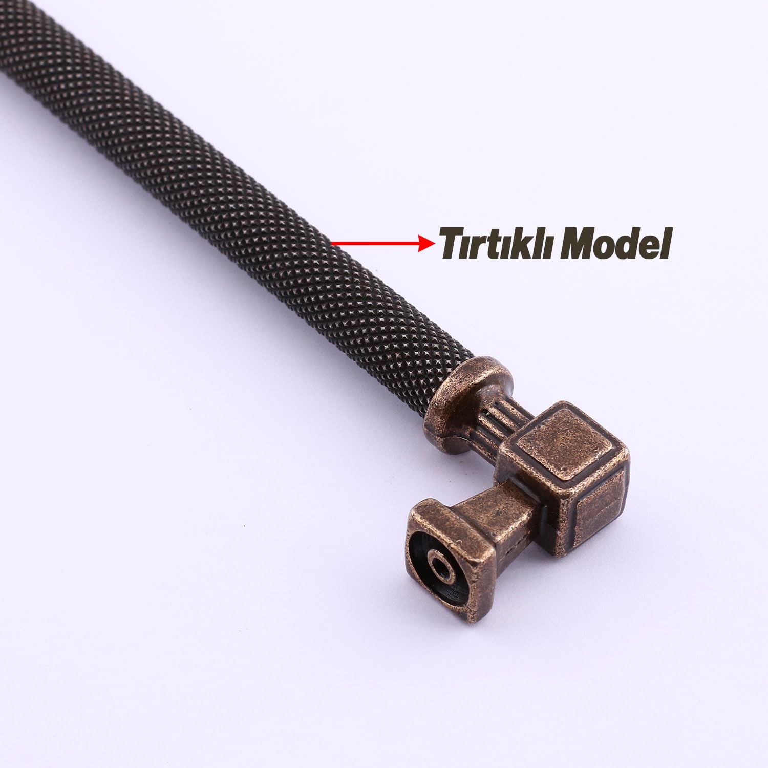 Talas 224 mm Tırtıklı Antik Bakır Metal Kulp Kapak Kulpu Dayanıklı Kulpları Mobilya Çekmece Dolap