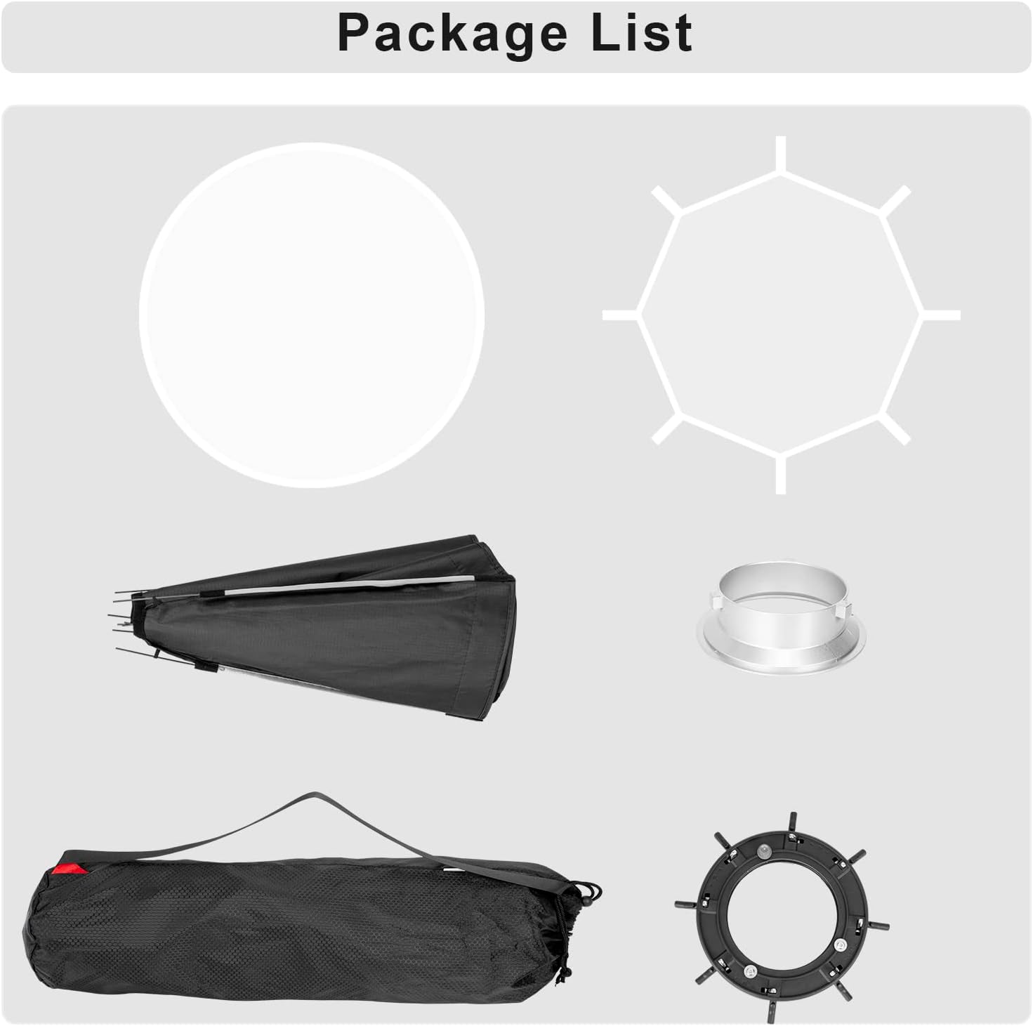 FOMITO Octagon Softbox 25.6 inch/65cm Quick Release Soft Box K2-65 Modifier with Bowens Speedring Mount for Monolight Photo Studio Strobe Lighting