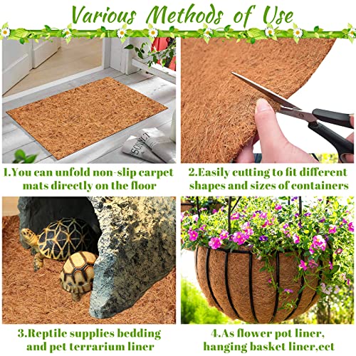 Riare 1 Pack 16 × 118 Inch No-Slip Ice And Snow Carpet Mats- Waterproof Outdoor Coconut Fiber Carpet Anti-Slip Coir Carpet Runner For Walkways, Front Door, Stairs, Porch Safe & Stable Walking #TOP3