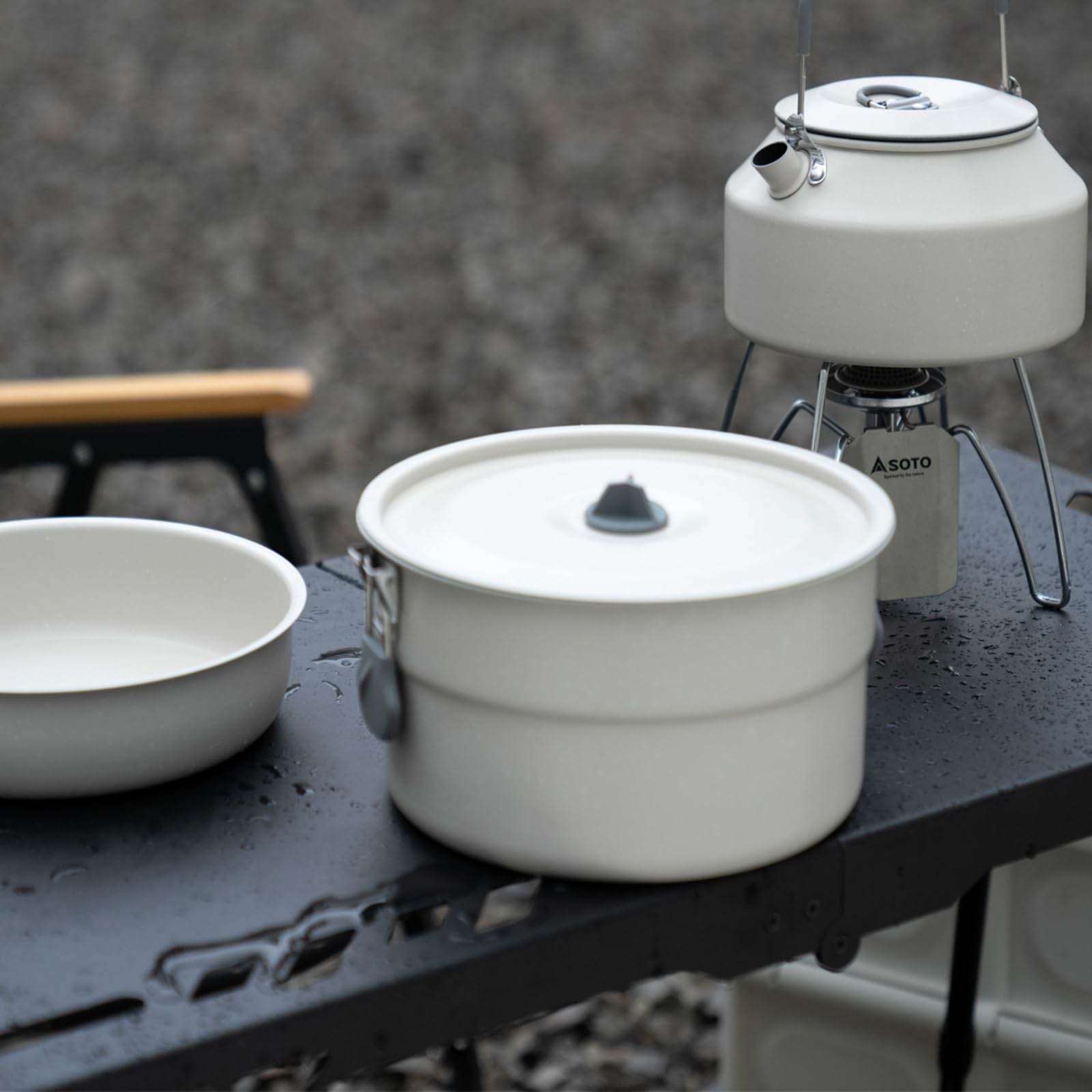 Ollas de camping al aire libre con mango plegable, vajilla de cocina de aluminio para senderismo, picnic, pesca, montañismo, vajilla de cocina al aire libre para senderismo