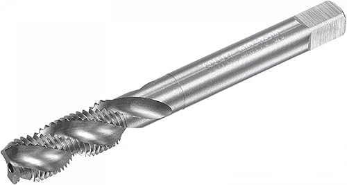 uxcell Tapones de flauta espiral, 3/8-24 UNF 2B Acero de alta velocidad (HSS) sin recubrimiento de la máquina de fresado de roscas roscado de rosca