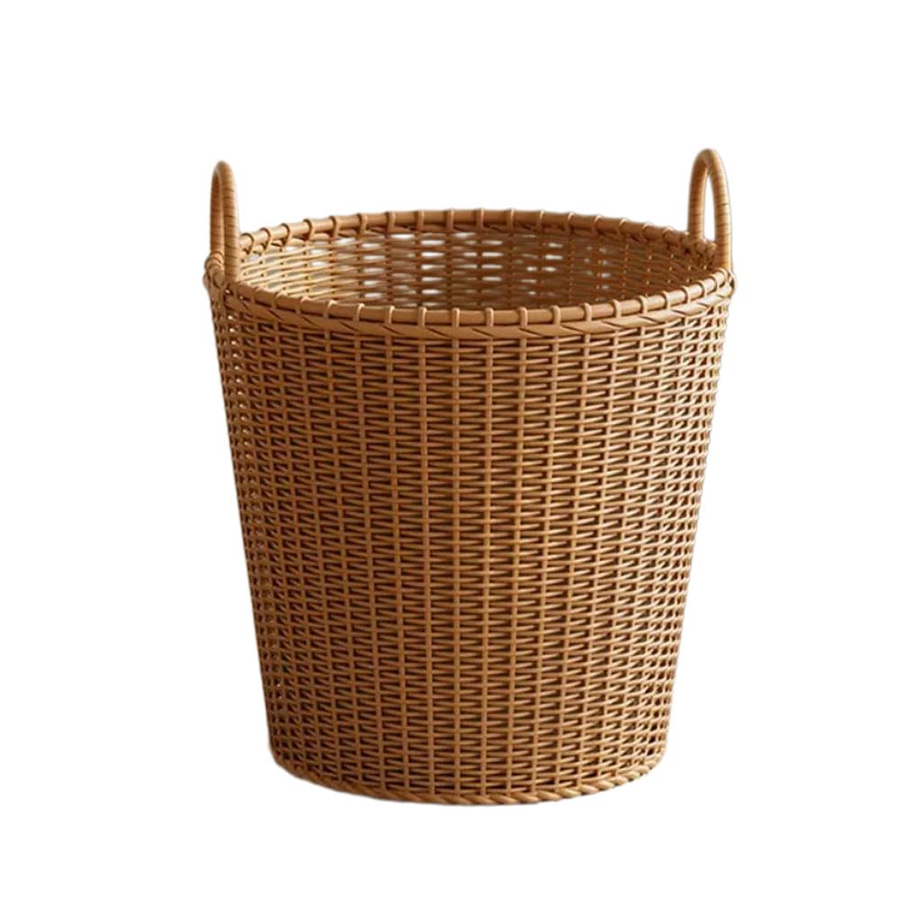 Hrgklmn A Laundry Basket High Rattan Look Washing Basket With Handles, Large Laundry Hamper With Woven Mesh, Practical Laundry Basket For Laundry Room Bathroom Living Room,,45Cm