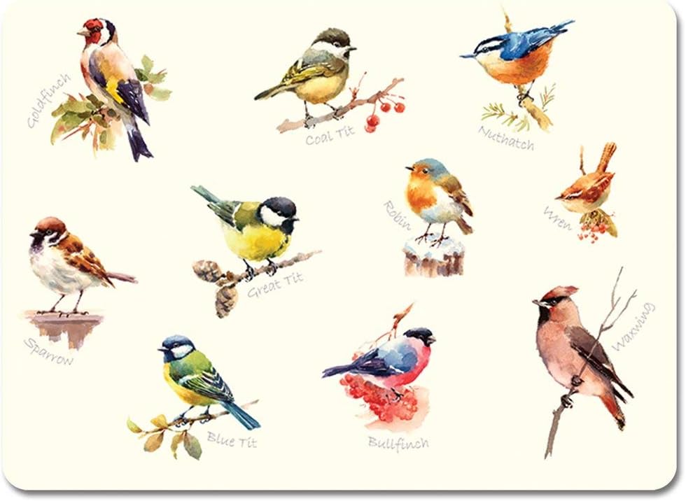 Garden Birds Melamine Placemats - Set 1, Pack of 6