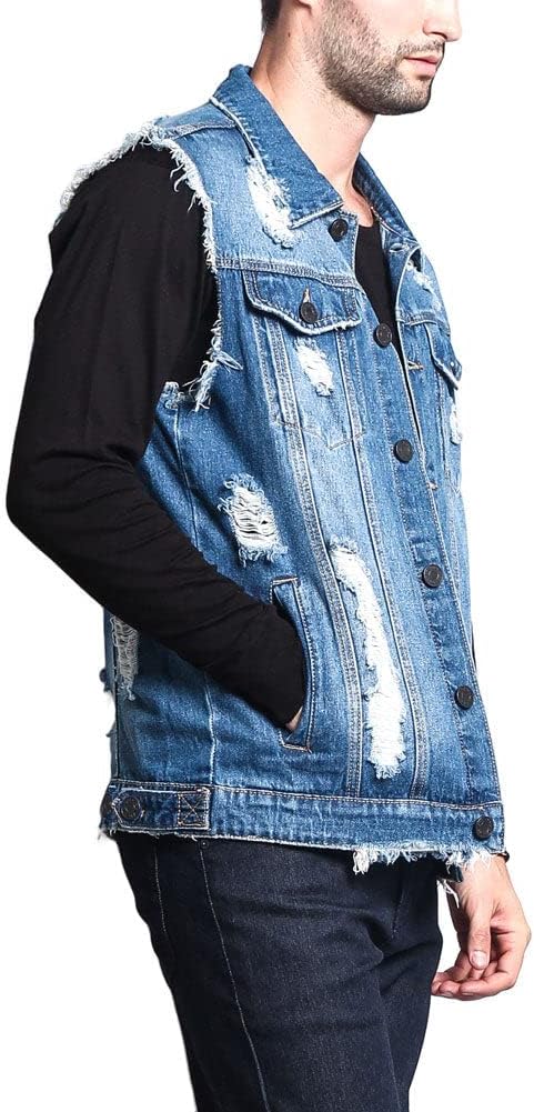 VICTORIOUS Rocker Denim Jean Vest Jacket - Image 5