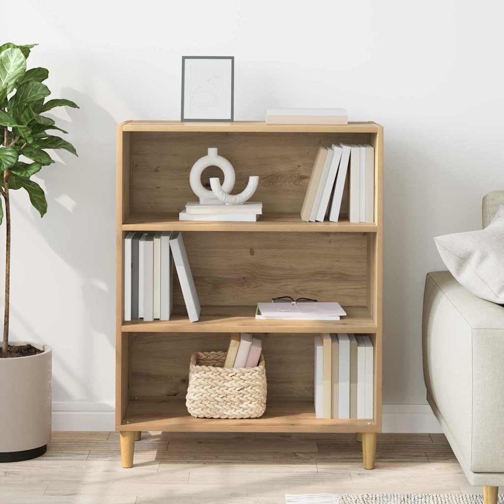 Aparador de madera de roble Artisan, 69,5 x 32,5 x 90 cm, con estantes y superficie resistente a las manchas para comedor y sala de estar, mueble de pie con robusto