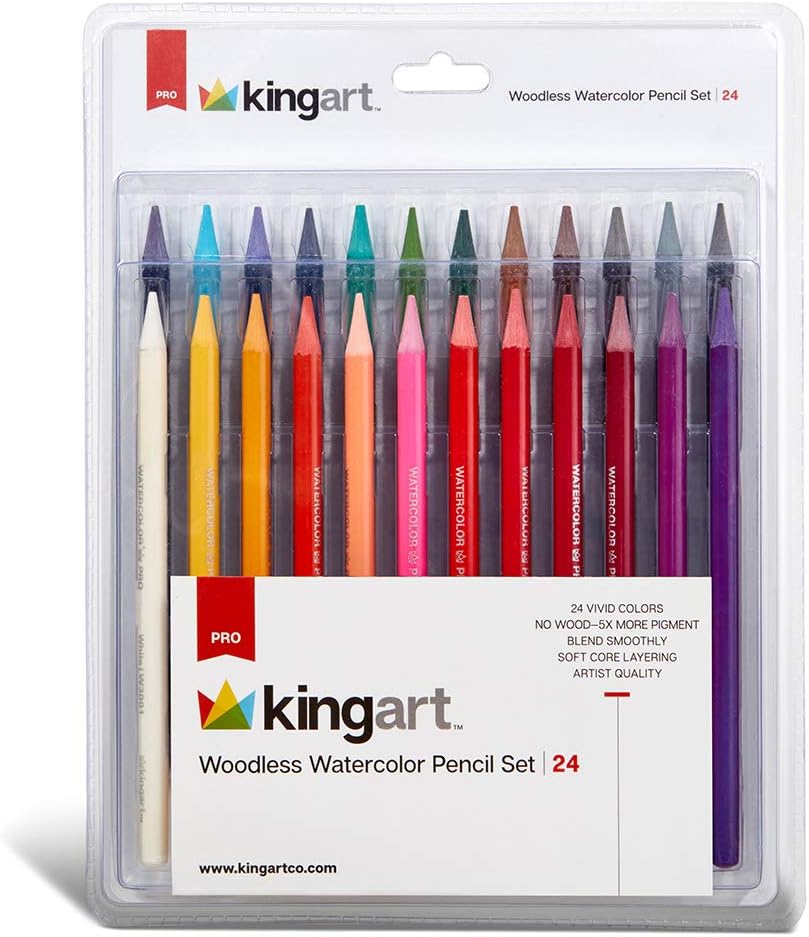 KINGART 31524 Pro Artist Quality 24 Ct. Woodless