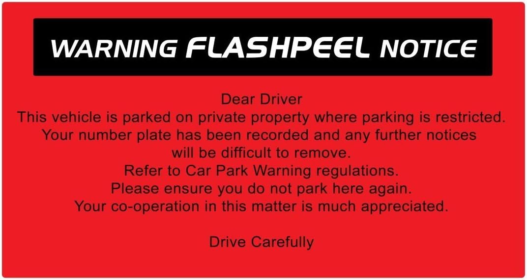 No Parking Stickers, Private Parking Stickers, Private Parking notice for windscreen (EASY TO REMOVE X 10) Self Adhesive Sticker Size: 210mm x 95 mm