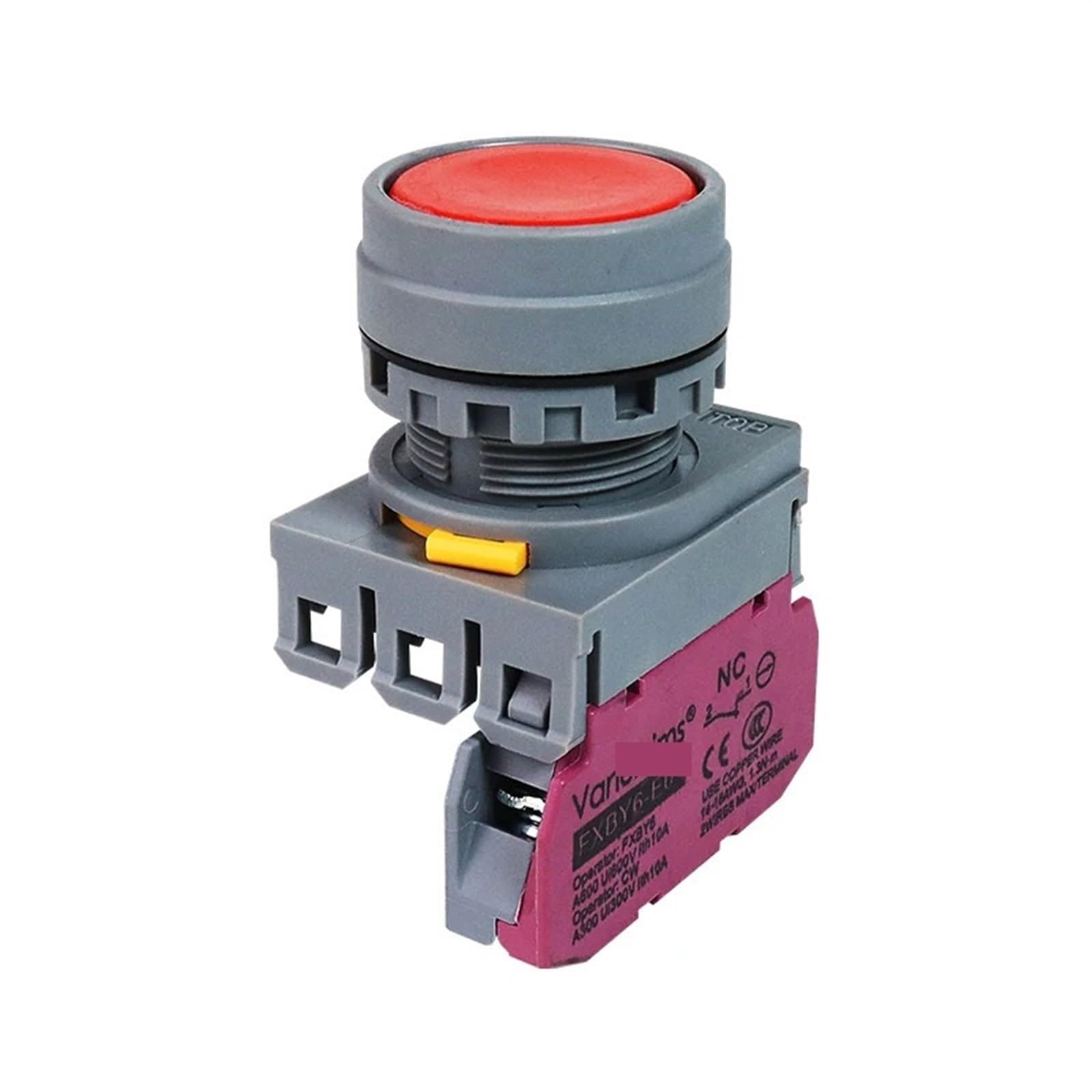 Interrupteur 22mm bouton d'avion FXBY6 rouge autobloquant Latching 3NO - 8