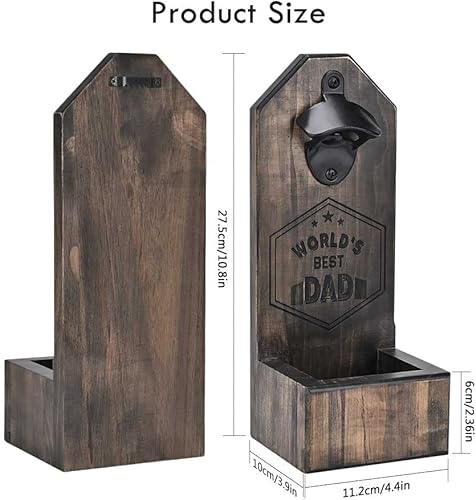 Miniatura 4 de Regalos de Navidad para papá de hija e hijo, abridor de botellas de cerveza montado en la pared, regalos de cumpleaños únicos para papá, padrastros,
