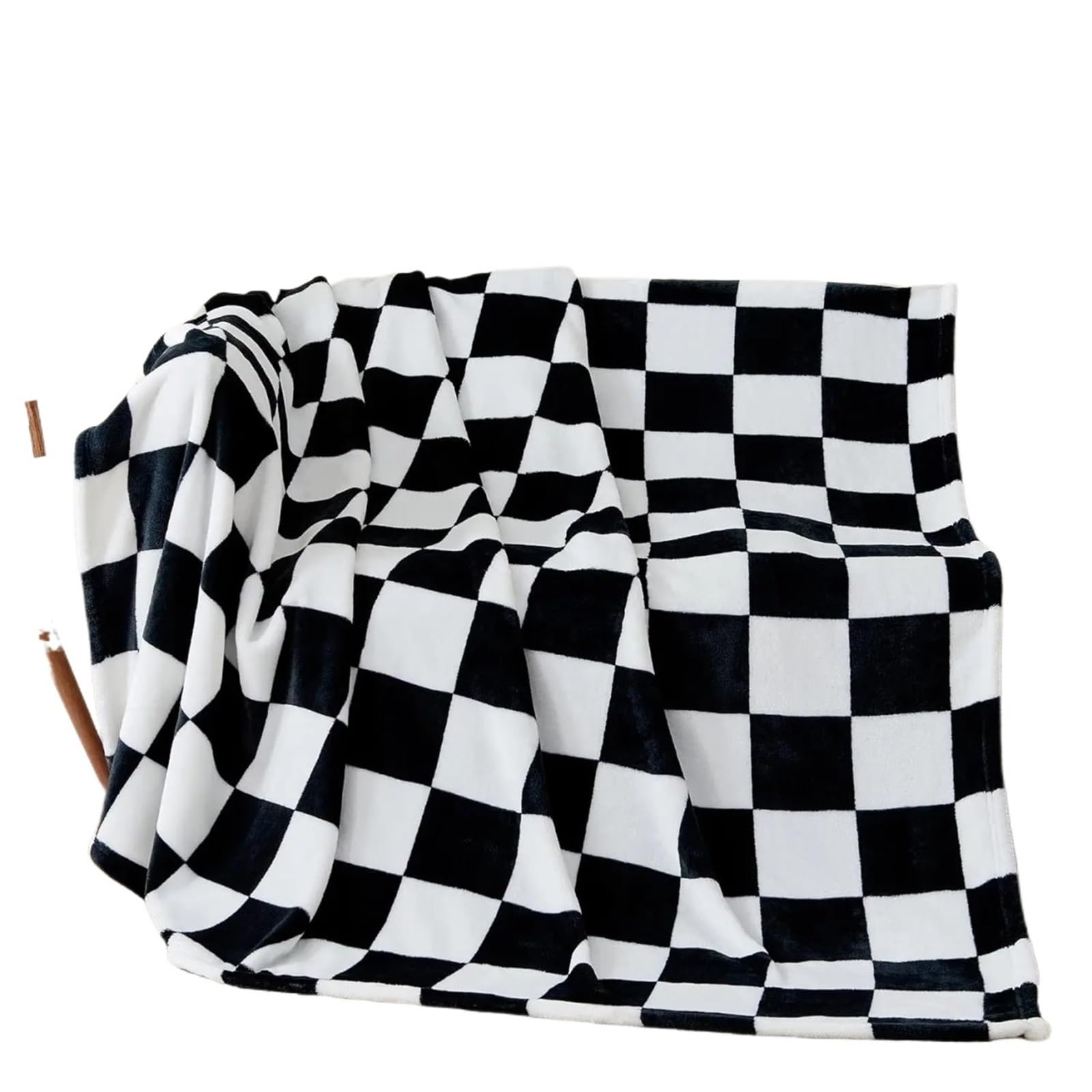 GSJNHY Cooling Blankets Warm Blankets 1PC Blanket For Couch Sofa Bed Plaid Decor Black White Checkered Cozy Fuzzy Soft Lightweight All Seasons for summer(BlackWhite,70x100cm)