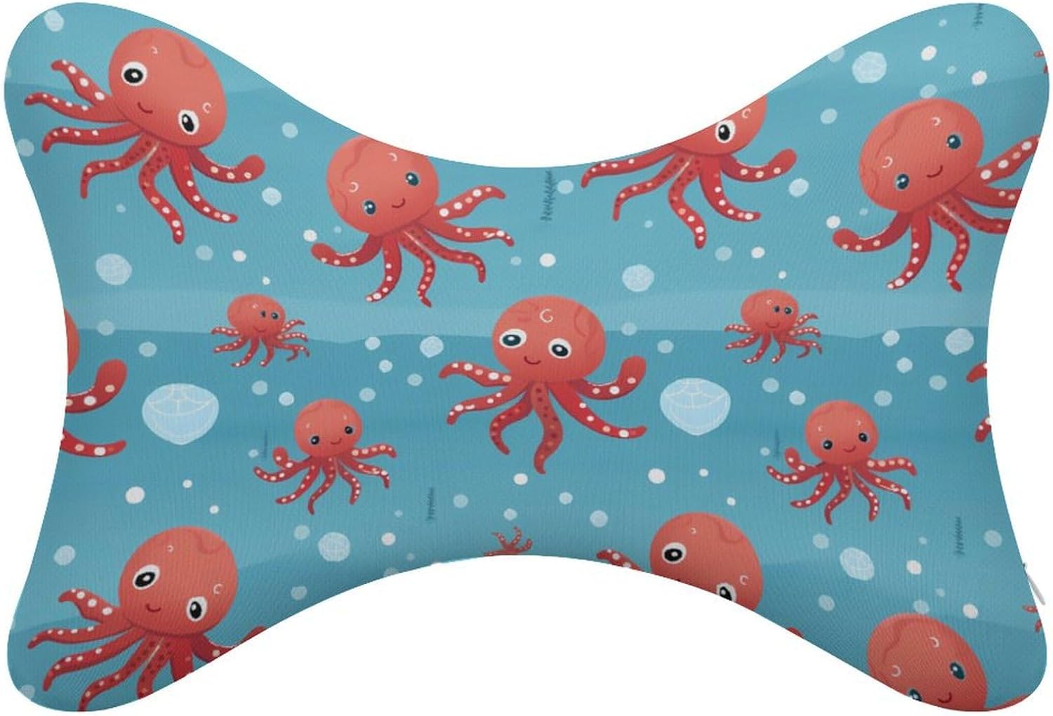 Red Octopus 2 Pack Car Neck Pillow Car Headrest Soft Car Pillow for Most Cars