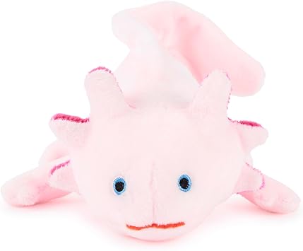 Zappi Co 100% Recycled Plush Axolotl Toy (22cm Length) Stuffed Soft Cuddly Eco Friendly animals Collection For New Born Child First kid