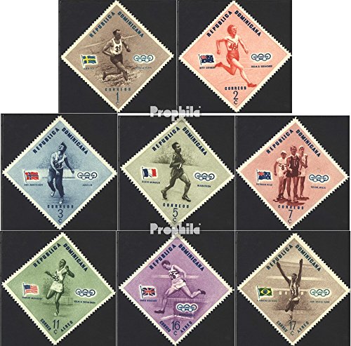 Prophila Collection Dominican Repubblica Michel.-No..: 585A-592A (Completa Edizione) 1957 Olympics Estate (Francobolli per i Collezionisti) Olimpiadi