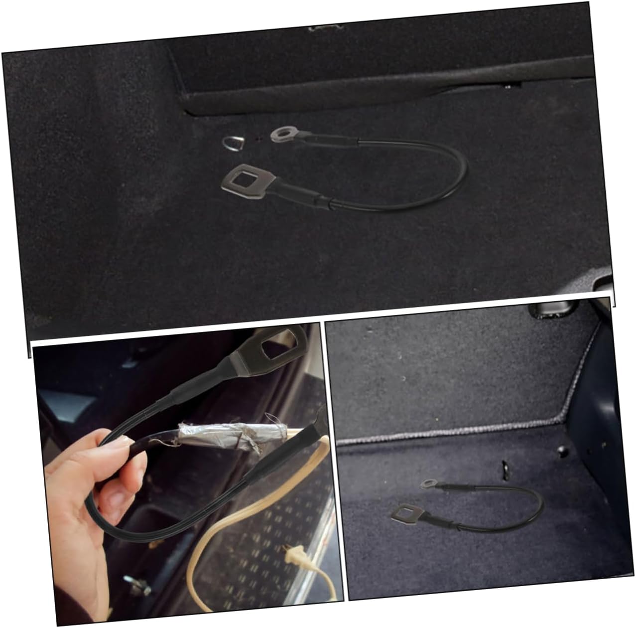 Cabilock 3pcs Pickup Tailgate Support Straps Heavy-Duty Rear Tailgate Cable for Trucks Compatible Models Easy Installation Sturdy Design for Automotive Use