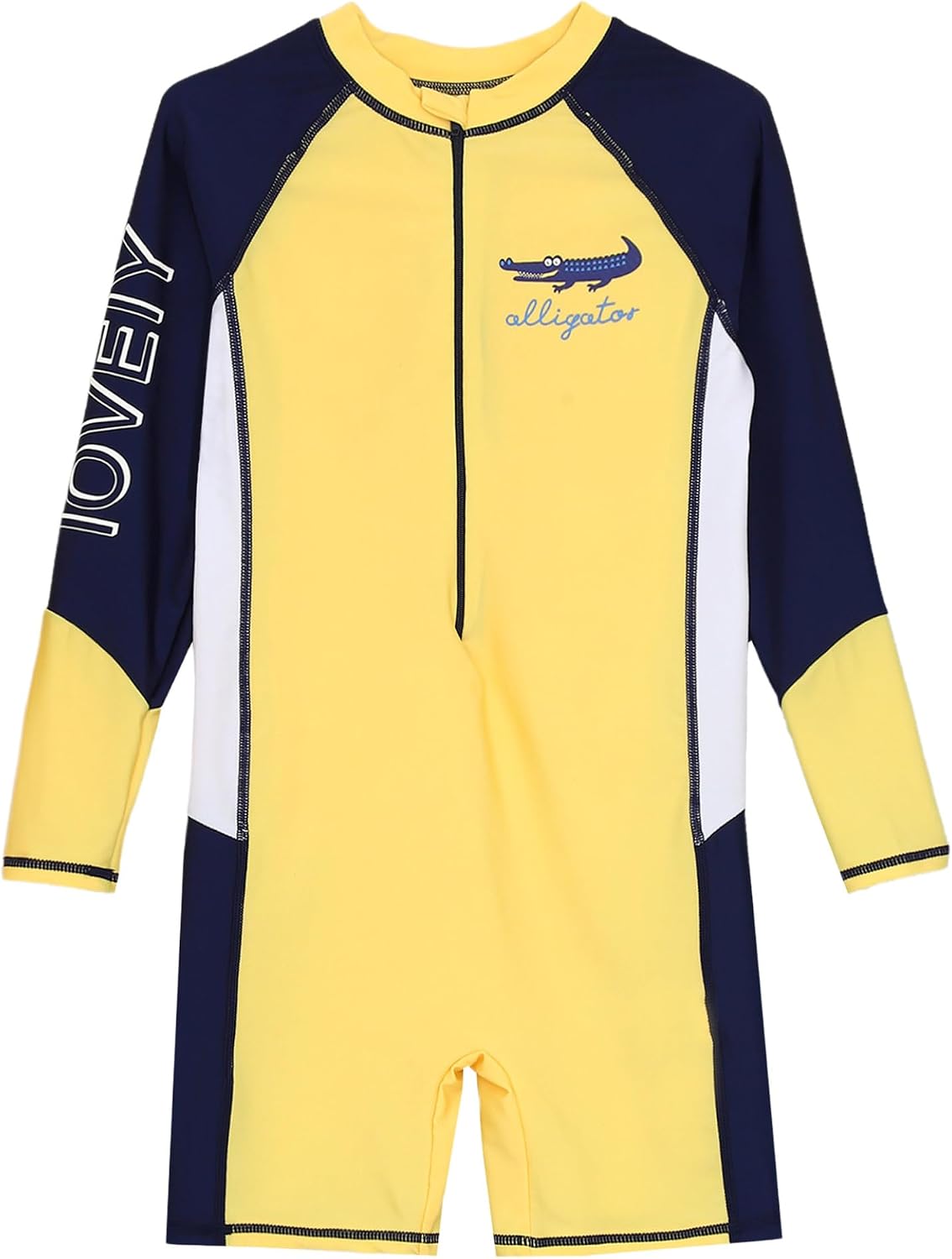 Kids Boys Athletic One Piece Swimsuit Long Sleeve Surfing Wetsuit Bathing Suit Rashguard Swimwear